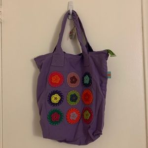 Casual Crochet Floral Bag